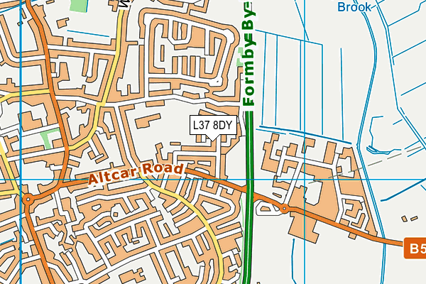 L37 8DY map - OS VectorMap District (Ordnance Survey)