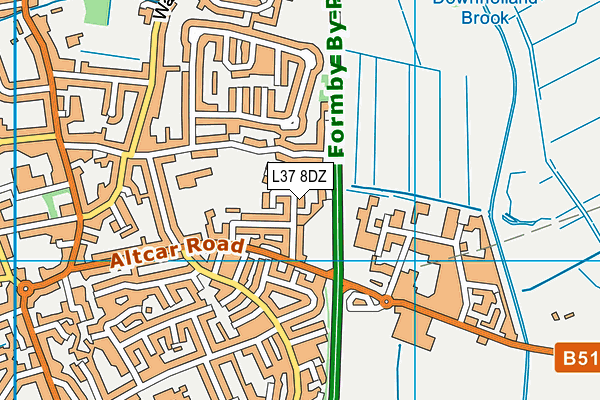 L37 8DZ map - OS VectorMap District (Ordnance Survey)