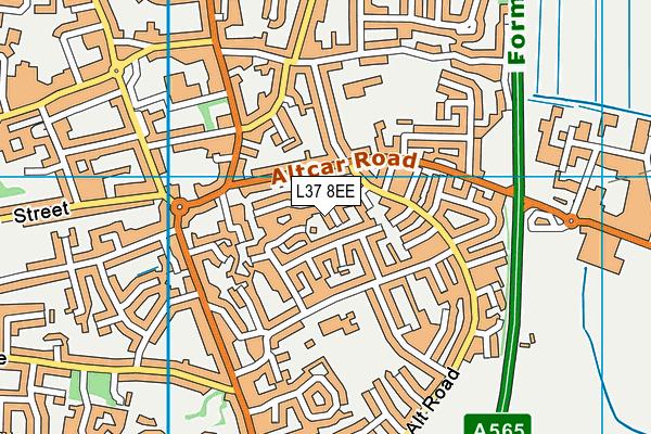 L37 8EE map - OS VectorMap District (Ordnance Survey)