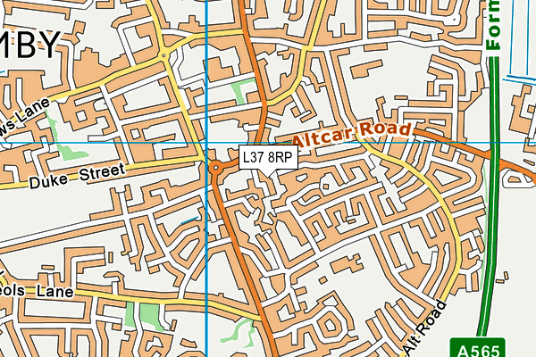 L37 8RP map - OS VectorMap District (Ordnance Survey)