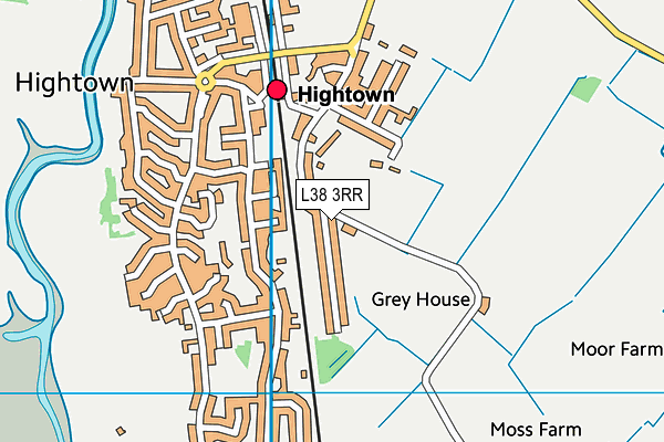 L38 3RR map - OS VectorMap District (Ordnance Survey)