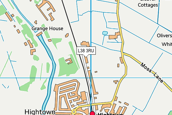 L38 3RU map - OS VectorMap District (Ordnance Survey)