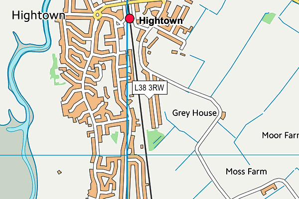 L38 3RW map - OS VectorMap District (Ordnance Survey)