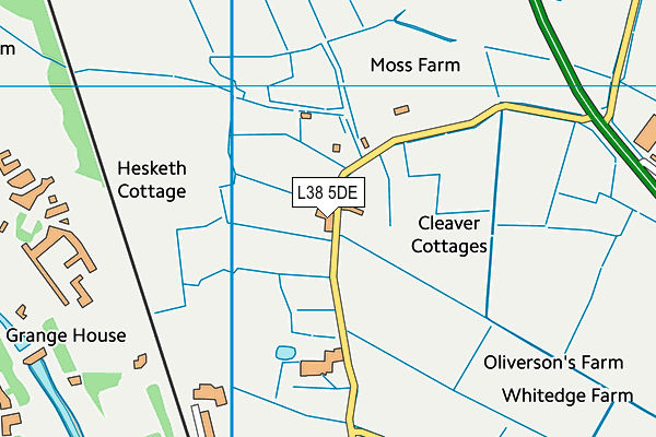 L38 5DE map - OS VectorMap District (Ordnance Survey)