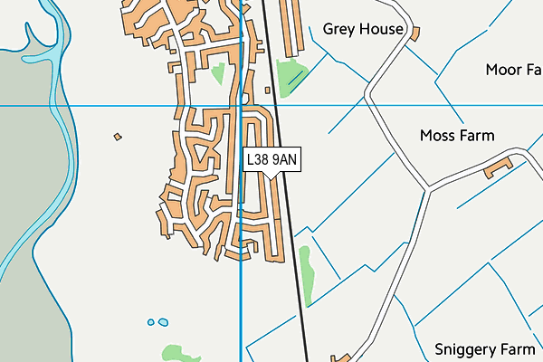 L38 9AN map - OS VectorMap District (Ordnance Survey)