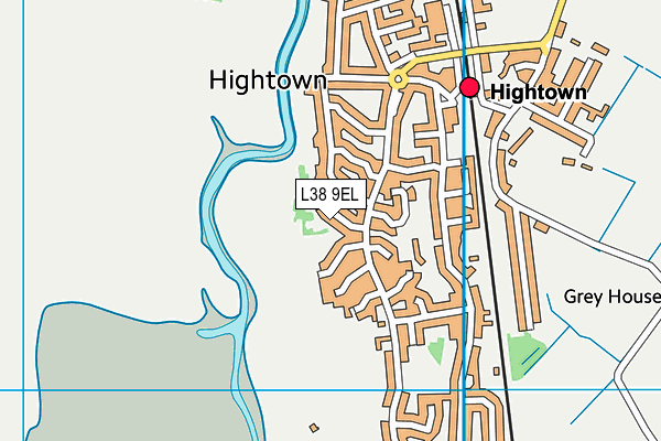 L38 9EL map - OS VectorMap District (Ordnance Survey)