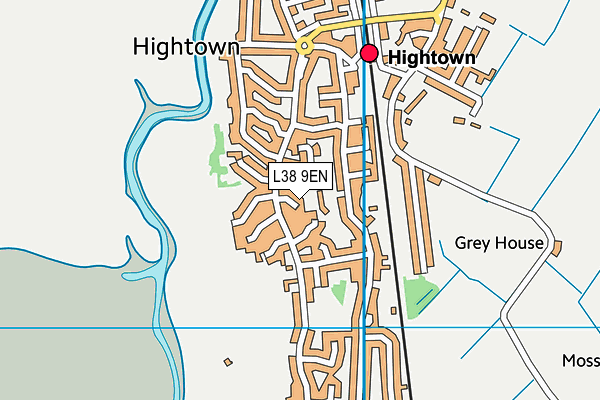 L38 9EN map - OS VectorMap District (Ordnance Survey)