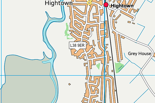 L38 9ER map - OS VectorMap District (Ordnance Survey)