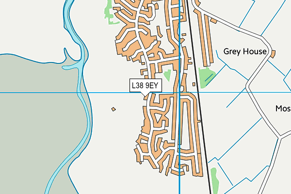 L38 9EY map - OS VectorMap District (Ordnance Survey)