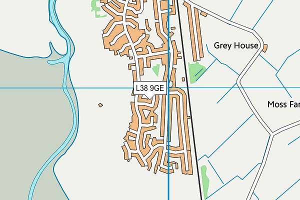L38 9GE map - OS VectorMap District (Ordnance Survey)