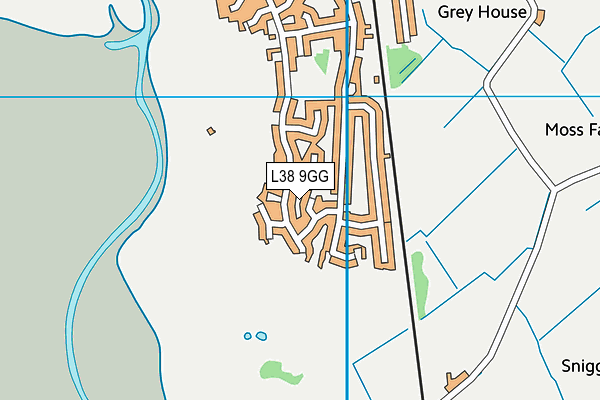 L38 9GG map - OS VectorMap District (Ordnance Survey)