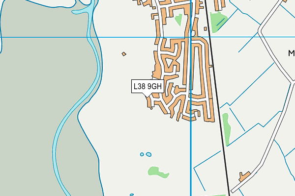 L38 9GH map - OS VectorMap District (Ordnance Survey)