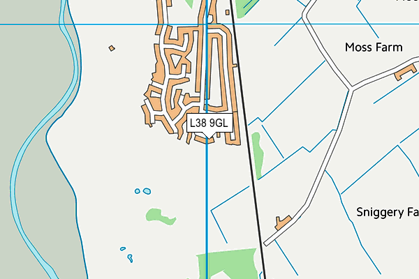 L38 9GL map - OS VectorMap District (Ordnance Survey)