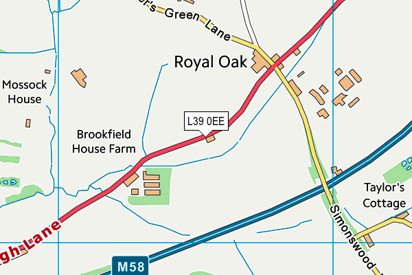 Mossock Hall Golf Club map (L39 0EE) - OS VectorMap District (Ordnance Survey)