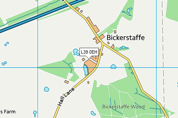 Bickerstaffe Voluntary Controlled Church of England School map (L39 0EH) - OS VectorMap District (Ordnance Survey)