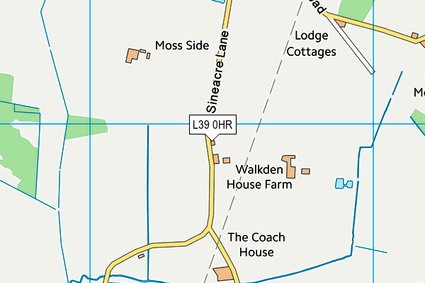 L39 0HR map - OS VectorMap District (Ordnance Survey)