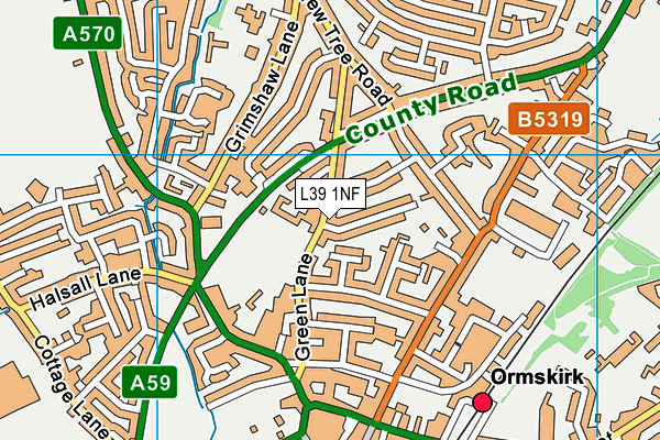 L39 1NF map - OS VectorMap District (Ordnance Survey)