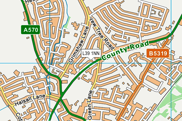 L39 1NN map - OS VectorMap District (Ordnance Survey)