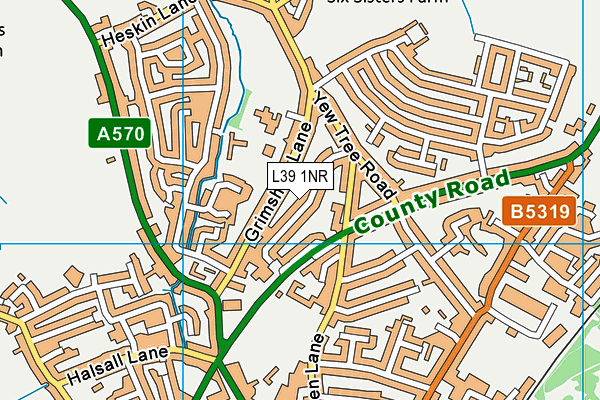 L39 1NR map - OS VectorMap District (Ordnance Survey)