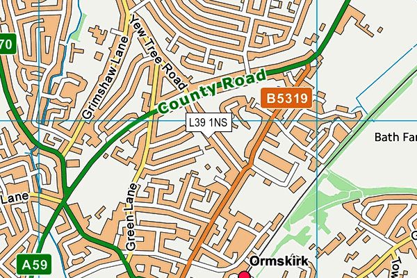 L39 1NS map - OS VectorMap District (Ordnance Survey)