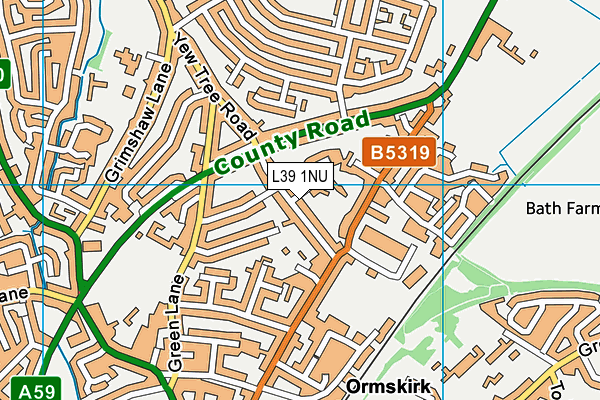 L39 1NU map - OS VectorMap District (Ordnance Survey)