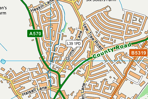 L39 1PD map - OS VectorMap District (Ordnance Survey)