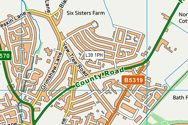 L39 1PH map - OS VectorMap District (Ordnance Survey)