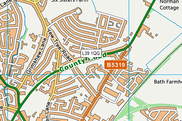 L39 1QG map - OS VectorMap District (Ordnance Survey)