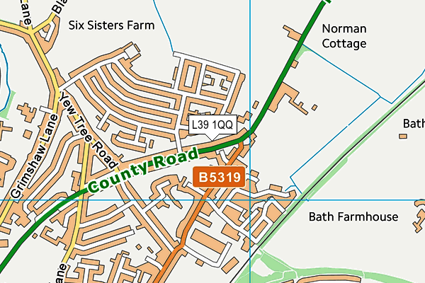 L39 1QQ map - OS VectorMap District (Ordnance Survey)