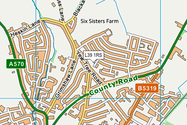 L39 1RS map - OS VectorMap District (Ordnance Survey)