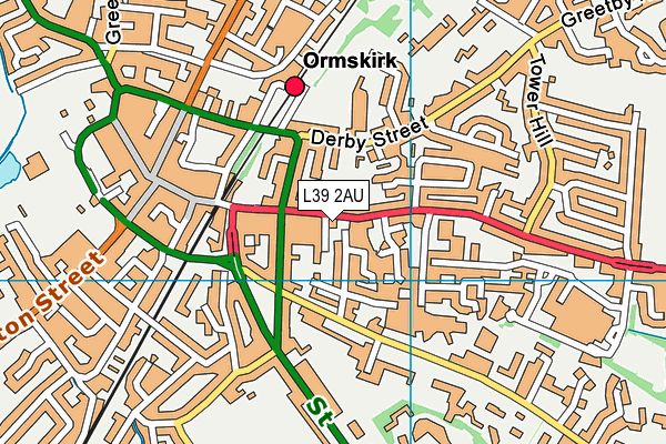 L39 2AU map - OS VectorMap District (Ordnance Survey)