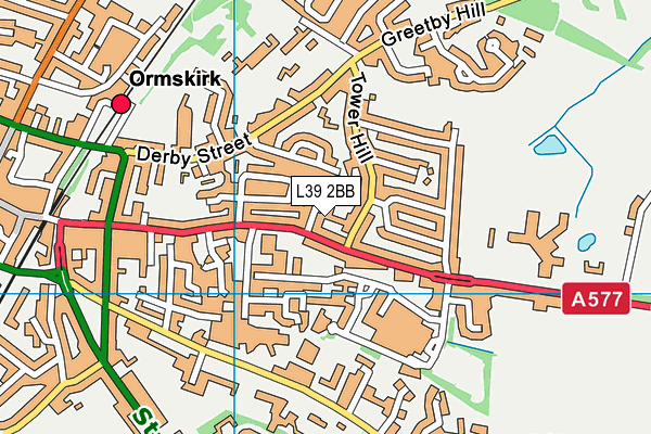 L39 2BB map - OS VectorMap District (Ordnance Survey)