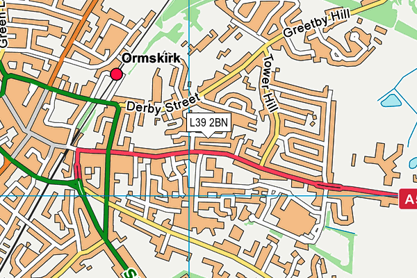 L39 2BN map - OS VectorMap District (Ordnance Survey)