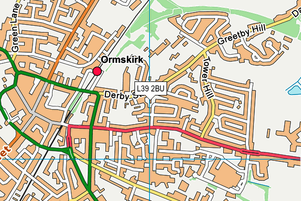 L39 2BU map - OS VectorMap District (Ordnance Survey)