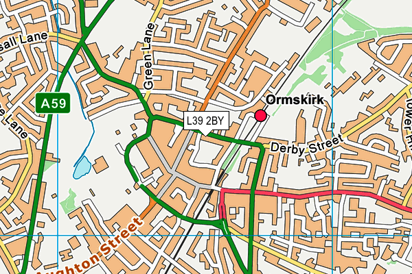 L39 2BY map - OS VectorMap District (Ordnance Survey)