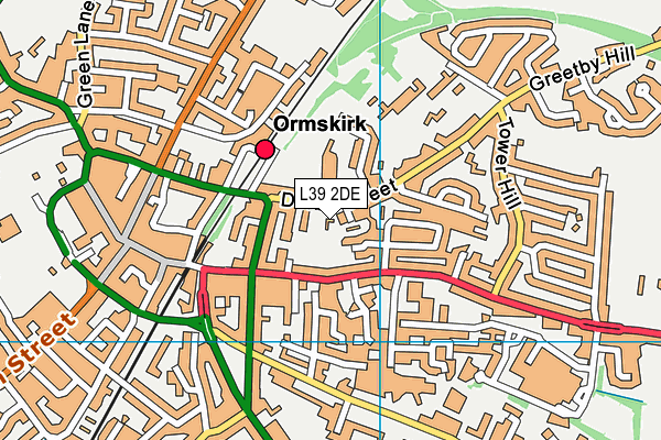 L39 2DE map - OS VectorMap District (Ordnance Survey)