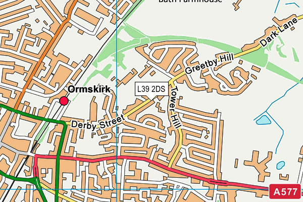 L39 2DS map - OS VectorMap District (Ordnance Survey)
