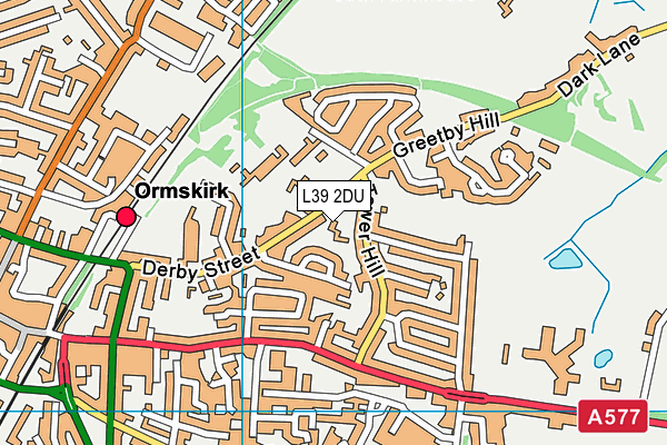 L39 2DU map - OS VectorMap District (Ordnance Survey)