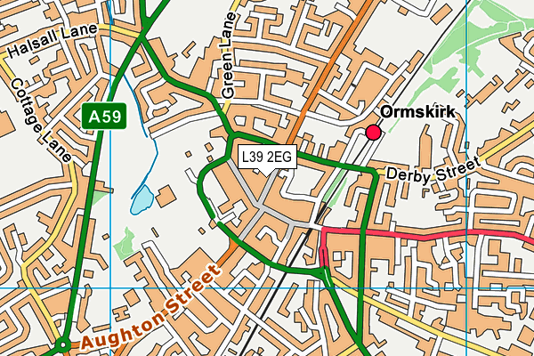 L39 2EG map - OS VectorMap District (Ordnance Survey)