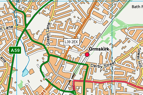 L39 2EX map - OS VectorMap District (Ordnance Survey)