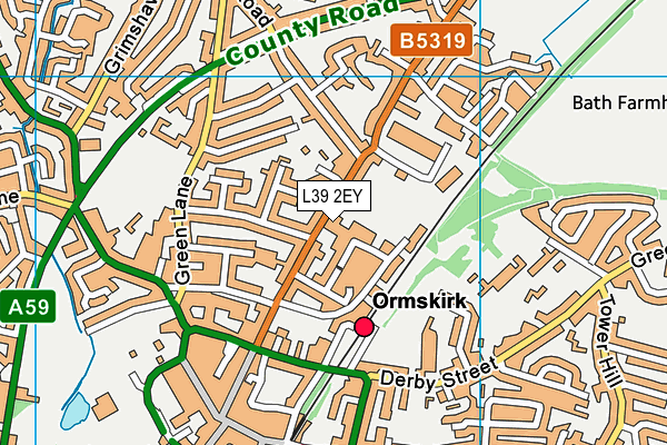 L39 2EY map - OS VectorMap District (Ordnance Survey)