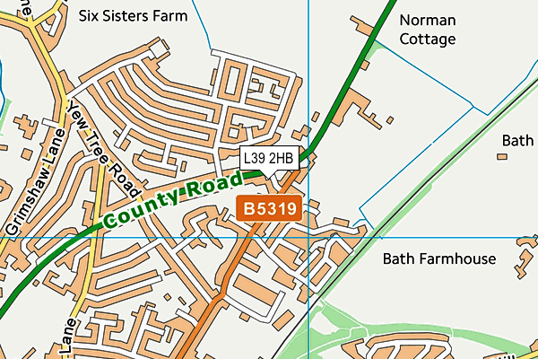 L39 2HB map - OS VectorMap District (Ordnance Survey)