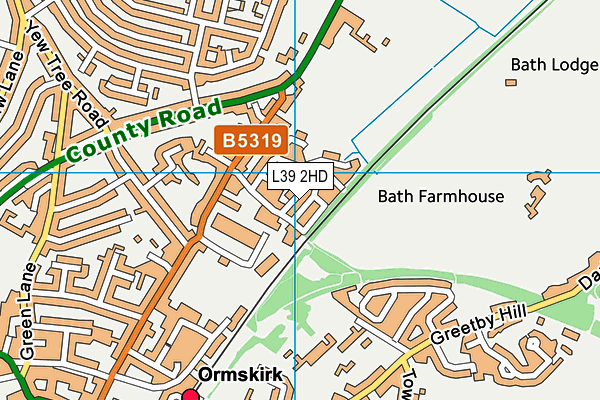 L39 2HD map - OS VectorMap District (Ordnance Survey)
