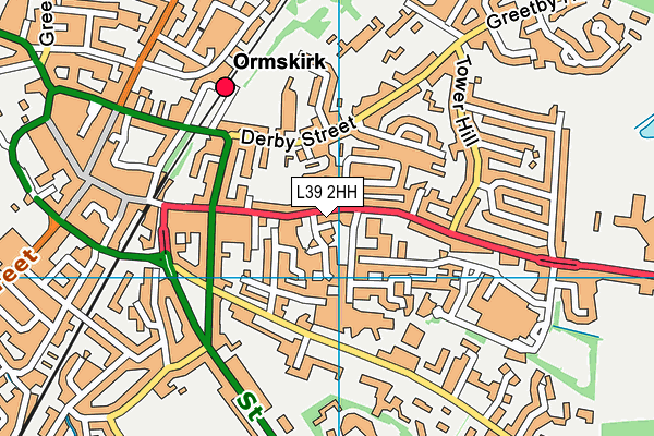 L39 2HH map - OS VectorMap District (Ordnance Survey)