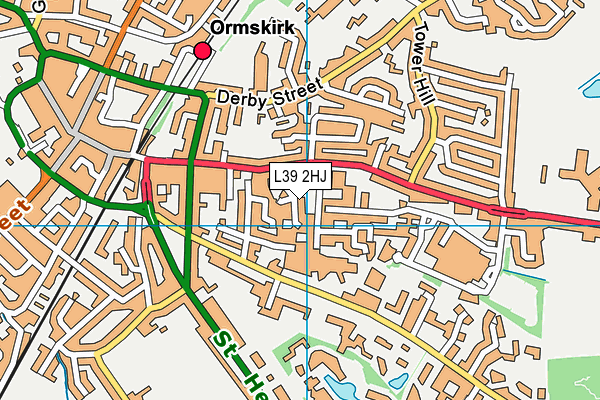 L39 2HJ map - OS VectorMap District (Ordnance Survey)
