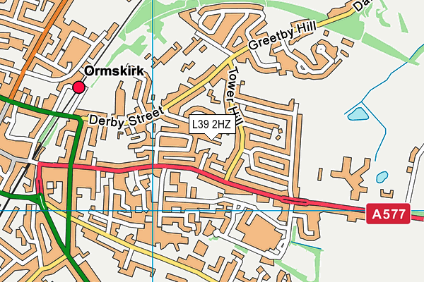L39 2HZ map - OS VectorMap District (Ordnance Survey)