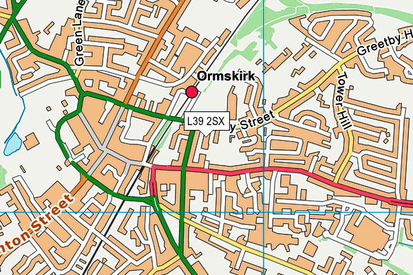 L39 2SX map - OS VectorMap District (Ordnance Survey)