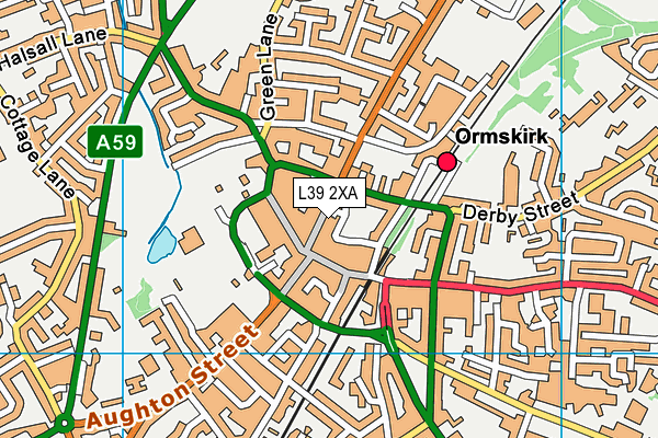 L39 2XA map - OS VectorMap District (Ordnance Survey)