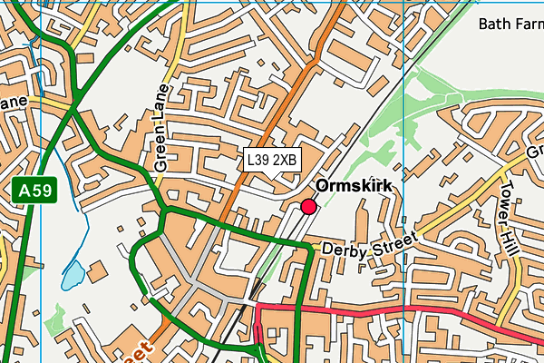 L39 2XB map - OS VectorMap District (Ordnance Survey)