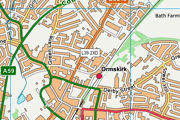 L39 2XD map - OS VectorMap District (Ordnance Survey)